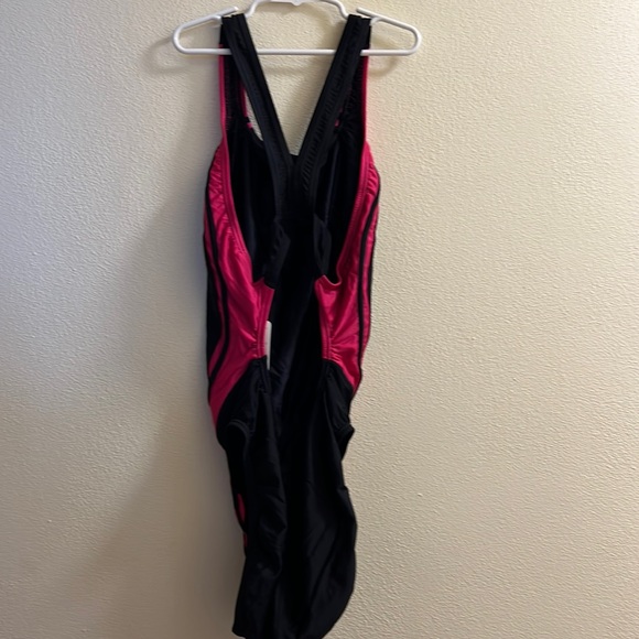 Speedo Swim Speedo Envoltura Racing Suit In Black And Hot Pink Size